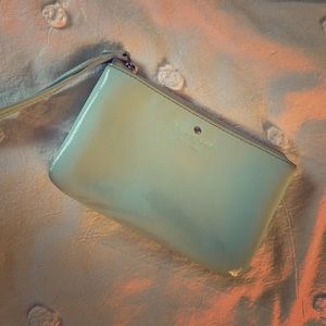 Kate Spade small Wristlet Sky Blue patent leather